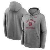USC Trojans Men's Nike Gray Club Fleece Basketball Icon Pullover Hoodie